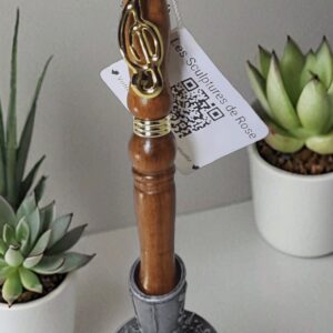 Stylo bille thème Musique en bois de Pernambouc